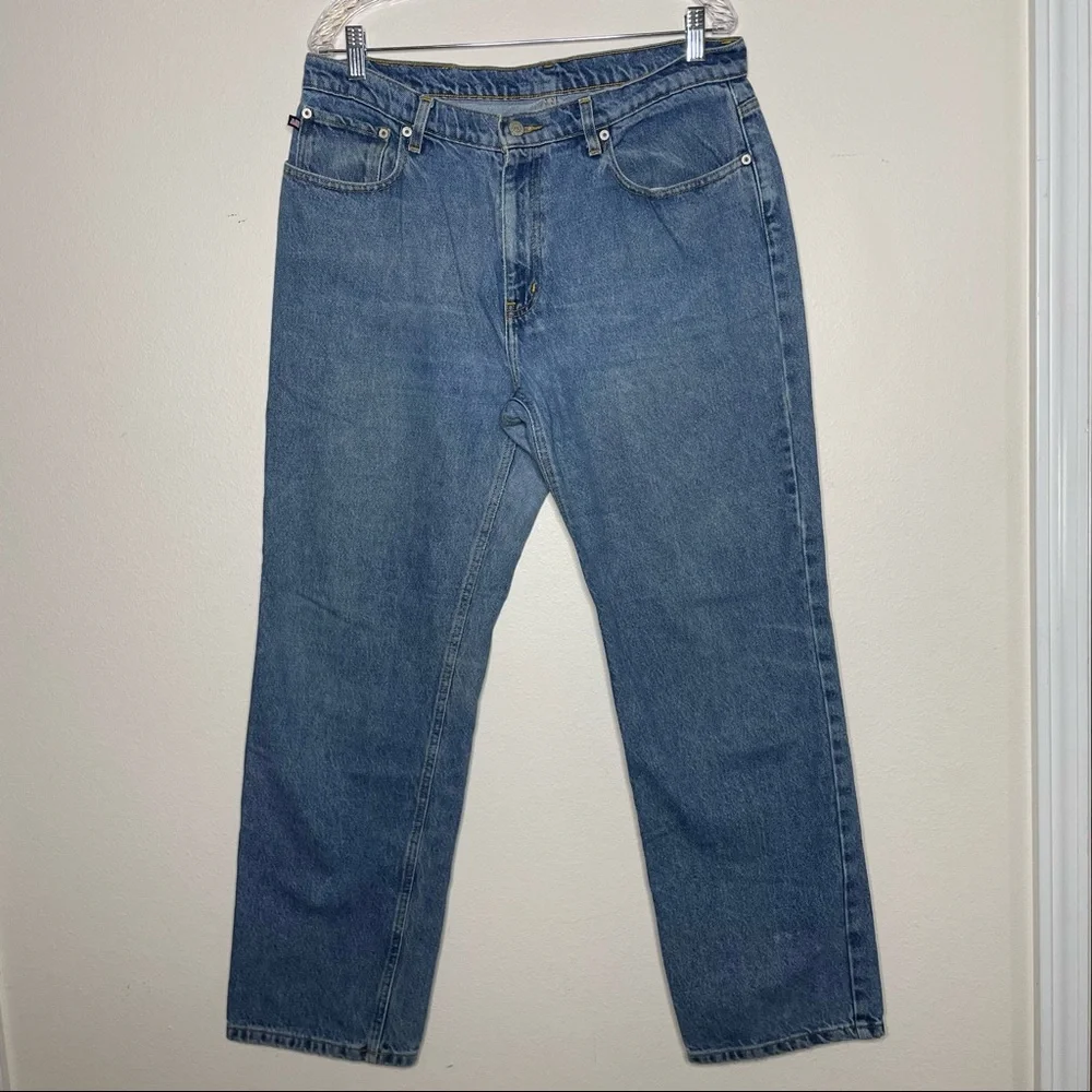 VTG Polo Ralph Lauren Banner Jeans Relaxed Leg Denim Blue Mens Sz 14x31 - Picture 1 of 7